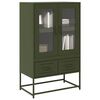 vidaXL Highboard Olive Green Cold-rolled Steel Tall Highboard