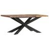 vidaXL Dining Table Varied wood colors and black legs Reclaimed wood
