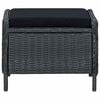 vidaXL Garden Chair Dark Grey Round PE Rattan Large Garden Chair Other
