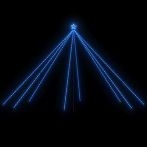 vidaXL Led Christmas Tree Blue LED Lights, Metal 16 ft