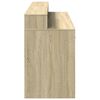 vidaXL Desk with LED Lights Sonoma Oak 63.0x21.7x35.8" Engineered Wood