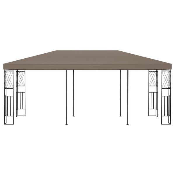vidaXL Gazebo Taupe Fabric (100% polyester), steel 19.7 x 9.8 ft Durable