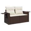 vidaXL Garden Sofa Set Brown