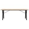 vidaXL Dining Table Natural Pine Solid Pine Wood Large Dining Table