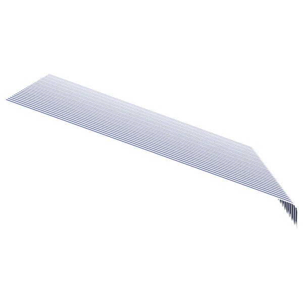 vidaXL Awning Blue and White Polyester with PU coating Large