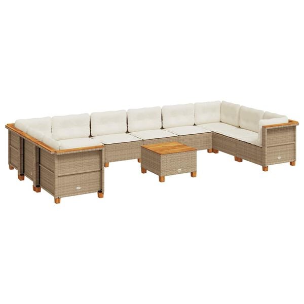 vidaXL Garden Sofa Set Beige