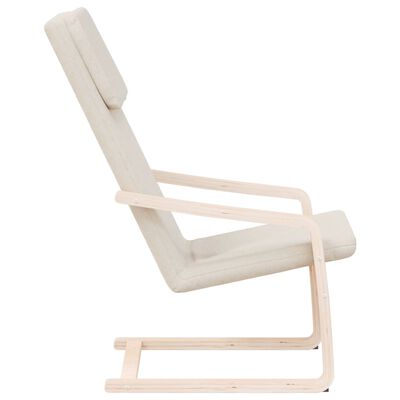 vidaXL Relaxing Chair Cream Fabric