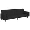 vidaXL Sofa Bed Black Polyester Standard