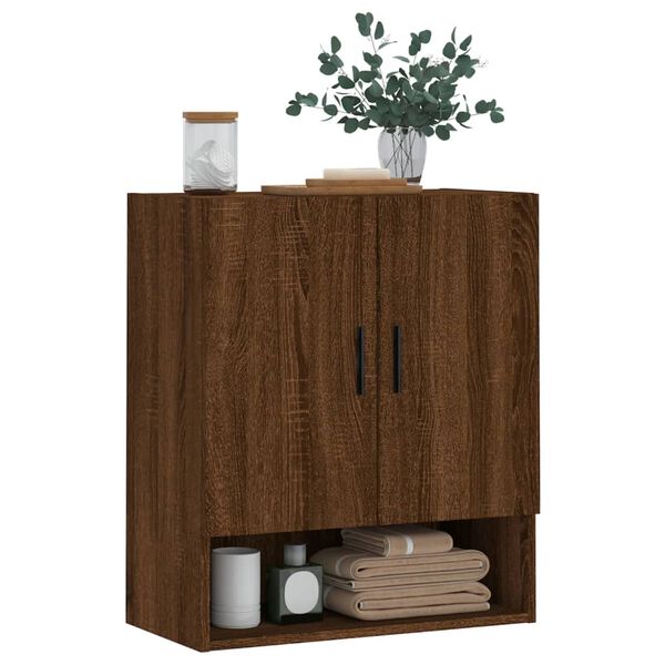 vidaXL Wall Cabinet Brown oak Engineered wood Medium Wall Cabinet