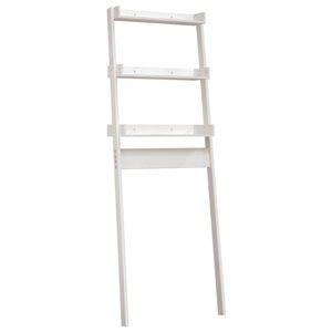 vidaXL Toilet Rack White Solid Pine Wood 25.0x12.6x70.5 in Toilet Rack