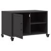 vidaXL TV Cabinet Black Cold-Rolled Steel Medium TV Cabinet