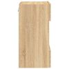 vidaXL TV Wall Cabinet Sonoma oak Engineered wood, glass Medium