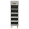 vidaXL Shoe Cabinet Concrete Grey 11.8x13.8x41.3" Engineered Wood