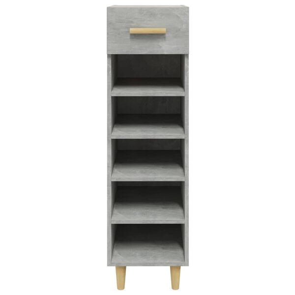 vidaXL Shoe Cabinet Concrete Grey 11.8x13.8x41.3" Engineered Wood