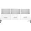 vidaXL TV Cabinet High gloss white Engineered wood, iron Medium
