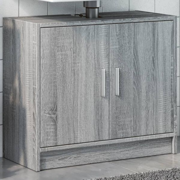 vidaXL Sink Cabinet Grey Sonoma Engineered wood Medium Sink Cabinet