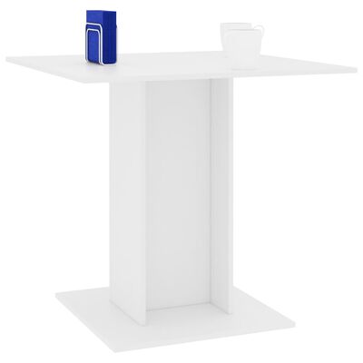 vidaXL Dining Table White 31.5"x31.5"x29.5" Engineered Wood