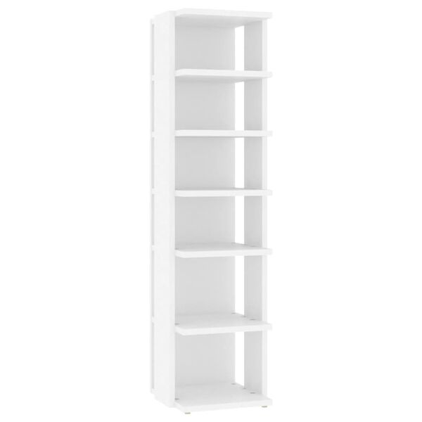 vidaXL Shoe Cabinet Set of 2 White Engineered Wood Compact