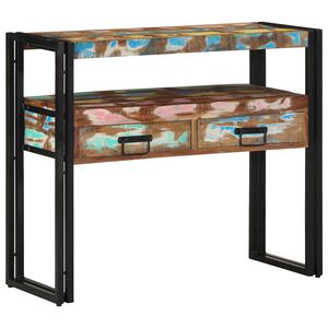 vidaXL Console Table Multicolour 90 x 33 x 75 cm solid reclaimed wood