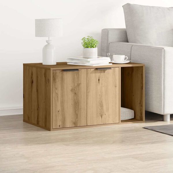 vidaXL Cat Litter Box Enclosure Artisan oak Engineered wood