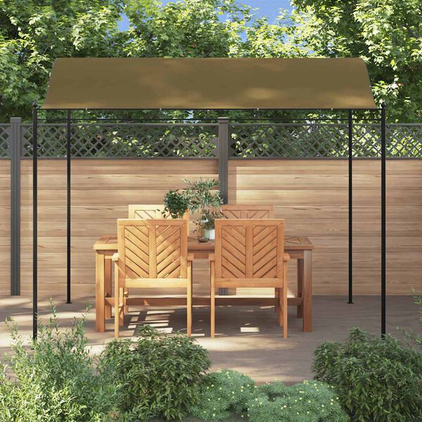 vidaXL Gazebo Set of 2 Taupe Steel and polyester Large Durable