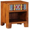 vidaXL Bedside Cabinet Honey brown Solid Acacia wood Small