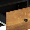 vidaXL TV Cabinet Honey brown, Black Solid mango wood, Engineered wood, Iron