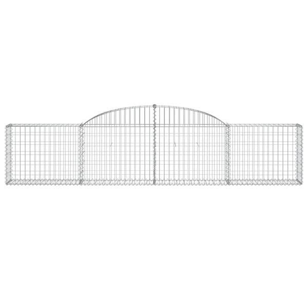 vidaXL Gabion Basket Set of 11 Silver Galvanized Iron Large Tough