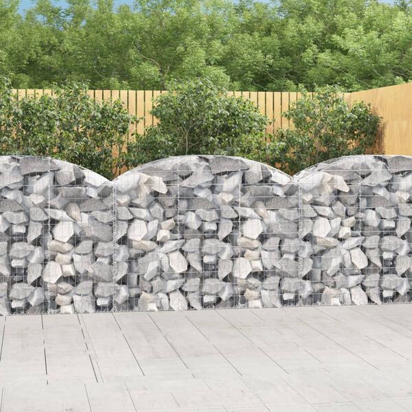 vidaXL Gabion Basket Silver Galvanized Iron Large Durable