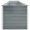 vidaXL Raised Bed Grey Galvanized Steel 157.5 x 31.5 x 17.7 in Durable