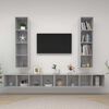 vidaXL Wall-mounted TV Stands 4 Pcs Concrete Gray Engineered Wood
