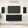 vidaXL TV Cabinet Set 7 pcs Black Oak 12.01 x 11.81 x 23.62 in