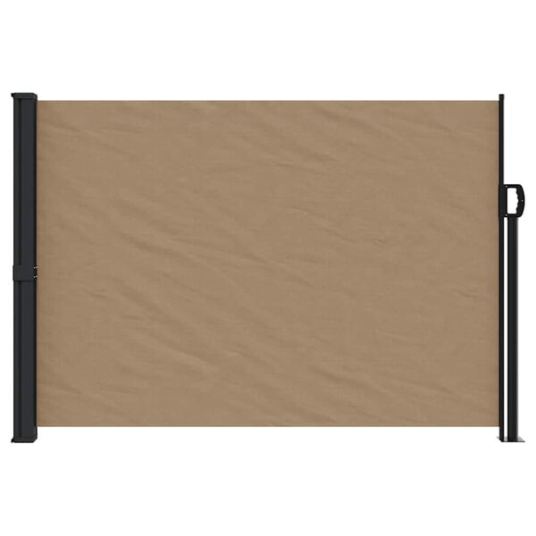 vidaXL Retractable Side Awning Taupe 55.1"x236.2"