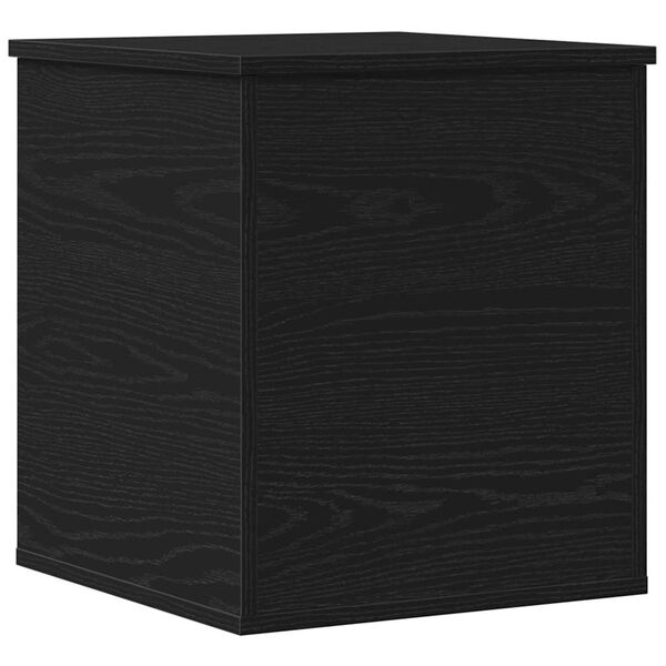 vidaXL Storage Box Black Oak 15.75 x 16.54 x 18.11 in Engineered Wood