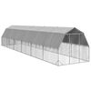vidaXL Chicken Run Galvanized Steel Large Durable Chicken Run