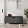vidaXL Storage Box Grey Engineered wood, faux leather Large Storage Box
