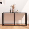 vidaXL Console Table Black Tempered glass, powder-coated steel