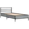 vidaXL Bed Frame Grey Sonoma Engineered wood, metal, plywood Small Single