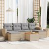 vidaXL Garden Sofa Set 7 Pieces Beige and Light Grey