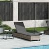 vidaXL Sun Lounger with Cushions Grey 55x200x25,5cm Poly Rattan