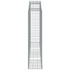 vidaXL Gabion Basket Silver Galvanized iron 118.1 in x 19.7 in x 86.6 in