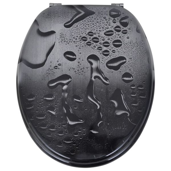 vidaXL Toilet Seats with Lids 2 pcs MDF Water