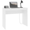 vidaXL Desk White Engineered Wood 35.4 x 15.7 x 28.3 in Sleek Desk