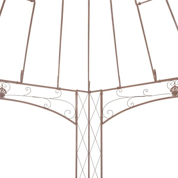 vidaXL Pavilion Antique Brown Wrought Iron Large Ornaments Pavilion