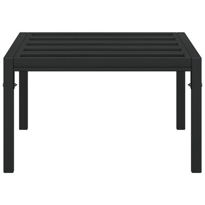 vidaXL Patio Coffee Table Black 23.6"x23.6"x13.8" Steel