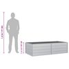 vidaXL Garden Raised Bed Silver Galvanized Steel Large Garden Raised Bed