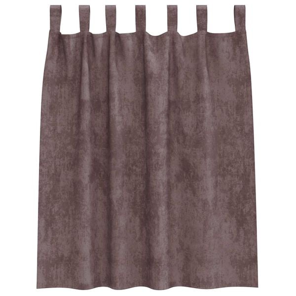 vidaXL Velvet Curtains 2 pcs Brown 55.12 x 55.12 in Velvet