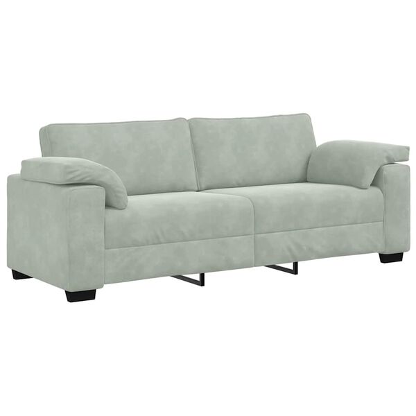 vidaXL 3-Seater Sofa Light Gray