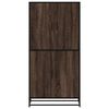 vidaXL Highboard Brown Oak Engineered Wood, Metal Standard Highboard