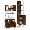 vidaXL Bathroom Furniture Set Smoked Oak Engineered Wood Medium